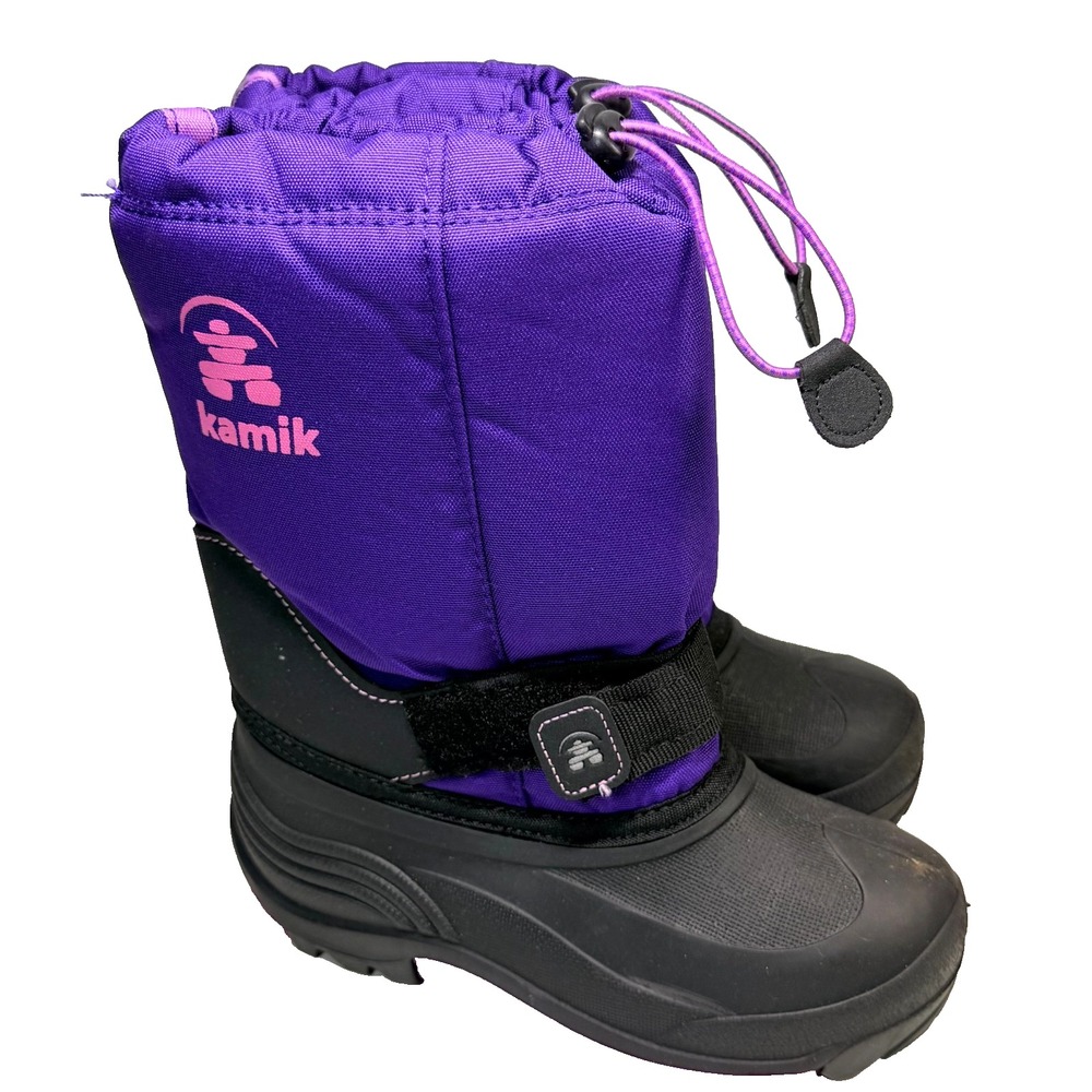 Kamik Youth Rocket Insulated Winter Snow Boots Purple Waterproof Size 4 NWT